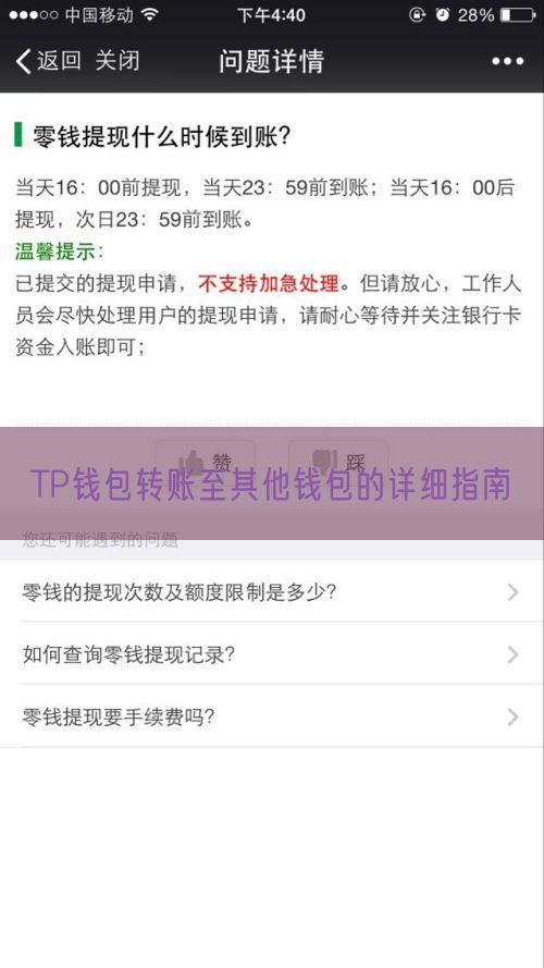 TP钱包转账至其他钱包的详细指南