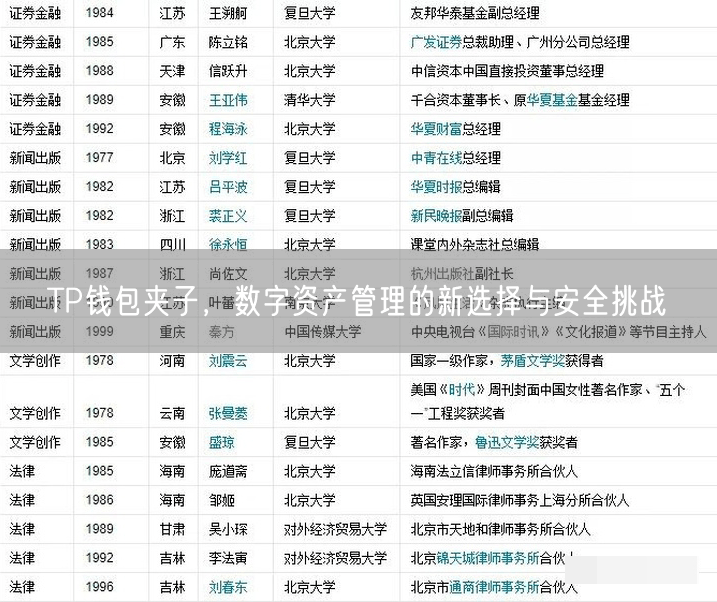 TP钱包夹子，数字资产管理的新选择与安全挑战