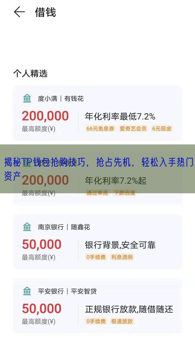 揭秘TP钱包抢购技巧，抢占先机，轻松入手热门资产