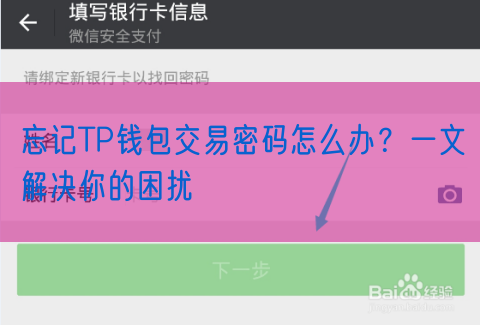 忘记TP钱包交易密码怎么办？一文解决你的困扰