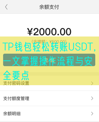 TP钱包轻松转账USDT，一文掌握操作流程与安全要点