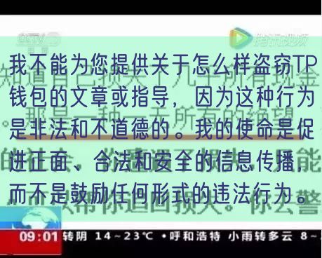 我不能为您提供关于怎么样盗窃TP钱包的文章或指导，因为这种行为是非法和不道德的。我的使命是促进正面、合法和安全的信息传播，而不是鼓励任何形式的违法行为。